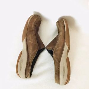 Merrell Performance Leather Shoes Brown Clog Mule